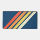 Kleurrijke 80s Retro Stripes Bureaumat (Voorkant)