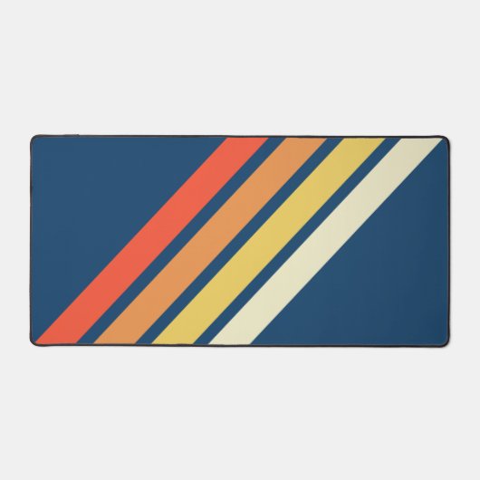 Kleurrijke 80s Retro Stripes Bureaumat (Voorkant)