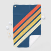 Kleurrijke 80s Retro Stripes Golfhanddoek (Insitu)