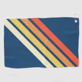 Kleurrijke 80s Retro Stripes Golfhanddoek (Horizontaal)