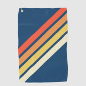 Kleurrijke 80s Retro Stripes Golfhanddoek (Voorkant)