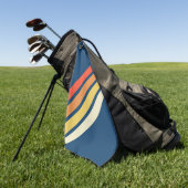 Kleurrijke 80s Retro Stripes Golfhanddoek (Groen)