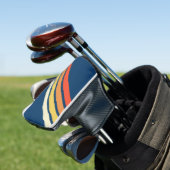 Kleurrijke 80s Retro Stripes Golfheadcover (Insitu)