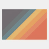 Kleurrijke 80s Retro Stripes Inpakpapier Vel (Voorkant 2)