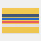 Kleurrijke 80s Retro Stripes Inpakpapier Vel (Voorkant 2)