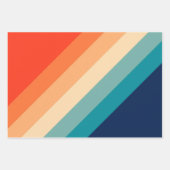 Kleurrijke 80s Retro Stripes Inpakpapier Vel (Voorkant 3)