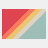 Kleurrijke 80s Retro Stripes Inpakpapier Vel (Voorkant 2)