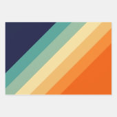 Kleurrijke 80s Retro Stripes Inpakpapier Vel (Voorkant)