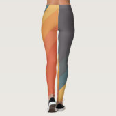 Kleurrijke 80s Retro Stripes Leggings (Achterkant)