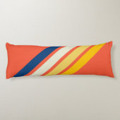 Kleurrijke 80s Retro Stripes Lichaamskussen (Achterkant)