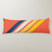 Kleurrijke 80s Retro Stripes Lichaamskussen (Voorkant)