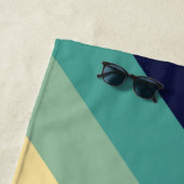 Kleurrijke 80s Retro Stripes Strandlaken (In situ)