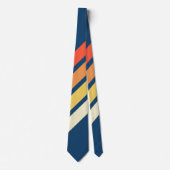 Kleurrijke 80s Retro Stripes Stropdas (Voorkant)