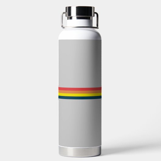 Kleurrijke 80s Retro Stripes Waterfles (Achterkant)