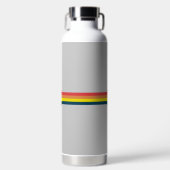 Kleurrijke 80s Retro Stripes Waterfles (Voorkant)