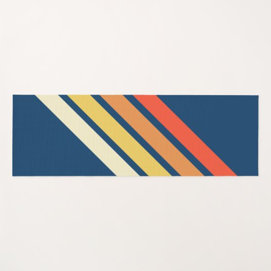 Kleurrijke 80s Retro Stripes Yogamat (Voorkant (horizontaal))