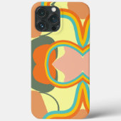Kleurrijke 80s vintage abstract op gele esthetiek Case-Mate iPhone case (Achterkant)