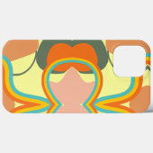 Kleurrijke 80s vintage abstract op gele esthetiek Case-Mate iPhone case (Achterkant (horizontaal))