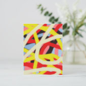 kleurrijke 8773 abstracte kunst briefkaart (Staand voorkant)