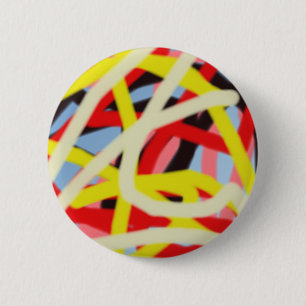 kleurrijke 8773 abstracte kunst ronde button 5,7 cm