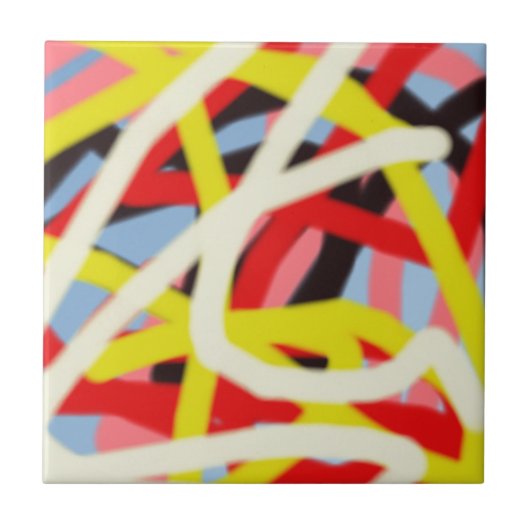 kleurrijke 8773 abstracte kunst tegeltje (Voorkant)