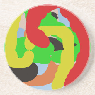 kleurrijke 8886 abstracte kunst zandsteen onderzetter