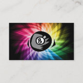 Kleurrijke 8 bal visitekaartje (Achterkant)