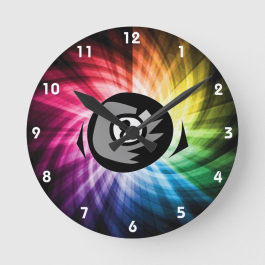 Kleurrijke 8 kogel ronde klok (Voorkant)