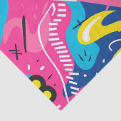 Kleurrijke 90s Abstract Funky Kunstpatroon Tissuepapier (Detail)