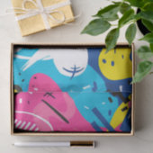 Kleurrijke 90s Abstract Funky Kunstpatroon Tissuepapier (Geschenk)