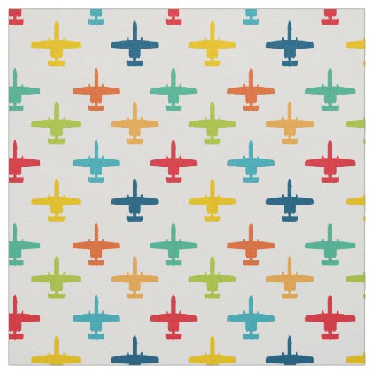 Kleurrijke A-10 Warthog Attack Jet Pattern Primari Stof (Swatch)