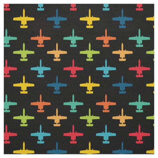 Kleurrijke A-10 Warthog Attack Jet Pattern Primari Stof (Swatch)