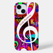 Kleurrijke & aangepaste clave muzieknoot Case-Mate iPhone case (Achterkant)