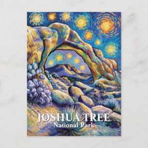 Kleurrijke aangepaste Joshua Tree Arch Rock Starry Briefkaart