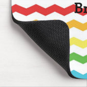 Kleurrijke aangepaste muismat met regenboog-chevro (Hoek)