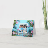 Kleurrijke aangepaste Pasen Collage Photo Template Feestdagen Kaart (Voorkant)