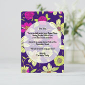 Kleurrijke, aanpasbare florale Kaart Uitnodiging (Staand voorkant)