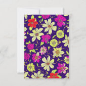 Kleurrijke, aanpasbare florale Kaart Uitnodiging (Achterkant)