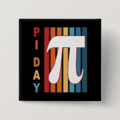 Kleurrijke aantekening 3.14 Pi-dag Vierkante Button 5,1 Cm (Voorkant)