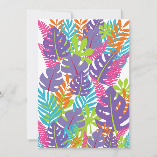 Kleurrijke aap verjaardagsfeestje kaart (Achterkant)