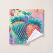 Kleurrijke aardbei bad handdoek (Wasdoekje)
