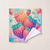Kleurrijke aardbei bad handdoek (Wasdoekje)