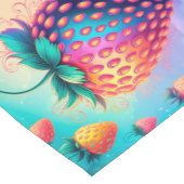 Kleurrijke aardbei korte tafelloper (Hoek)