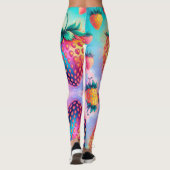 Kleurrijke aardbei leggings (Achterkant)