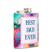 Kleurrijke aardbei met beste vader ooit heupfles (Rechts)