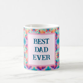 Kleurrijke aardbei met beste vader ooit koffiemok