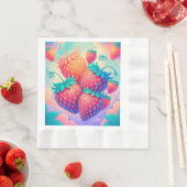 Kleurrijke aardbei servet (Insitu)