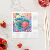 Kleurrijke aardbei servet (Insitu)