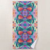 Kleurrijke aardbei strandlaken (Voorkant)