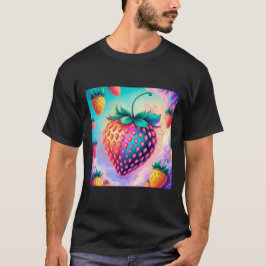 Kleurrijke aardbei t-shirt